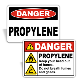 Propylene Safety Signs