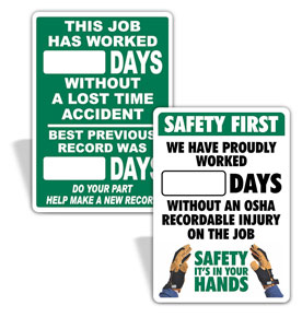 Safety Scoreboard Signs