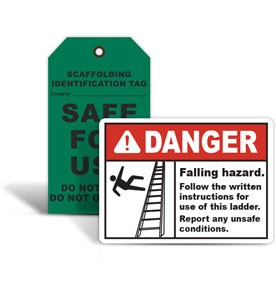 Scaffold and Ladder Safety Signs