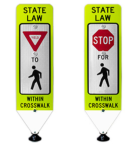 In-Street Crosswalk Signs