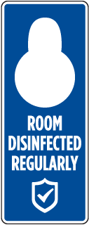 Room Disinfected Regularly Door Hanger