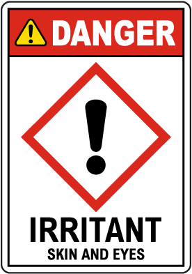 Danger Irritant GHS Sign