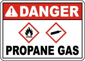 Danger Propane Gas Sign