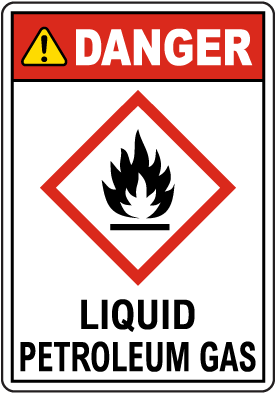Danger Liquid Petroleum Gas GHS Sign
