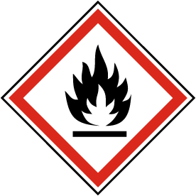 GHS02 Flammable Symbol Label