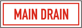 Main Drain Sign