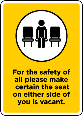 Make Certain to Sit Apart Sign
