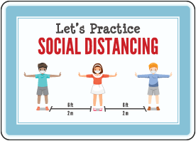 Let'S Practice Social Distancing Sign
