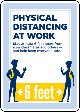 Physical Distancing At Work Sign