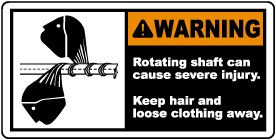 Keep Hair & Loose Clothing Away Label