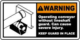 Keep Lineshaft Guard In Place Label