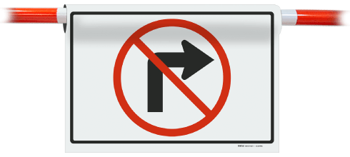 No Right Turn Sign