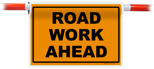 Road Work Ahead Sign