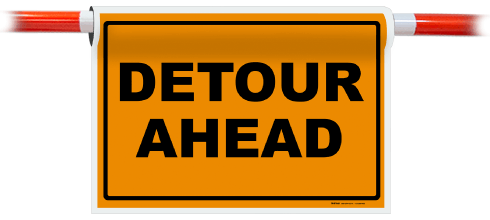 Detour Ahead Sign