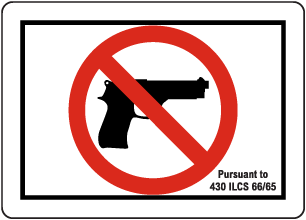 Illinois Firearms Prohibited Sign