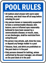 Alaska Pool Rules Sign