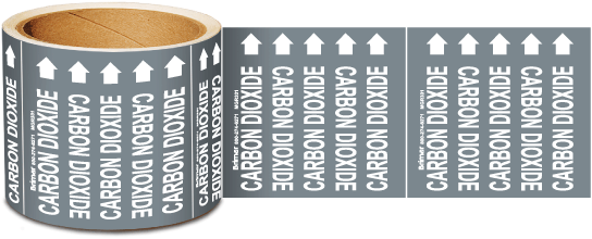 Carbon Dioxide Medical Gas Marker on a Roll