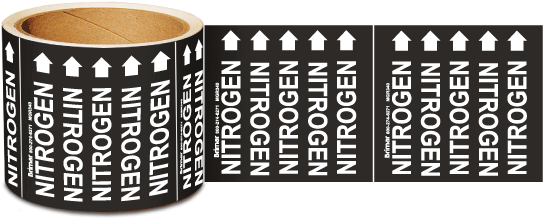 Nitrogen Medical Gas Marker on a Roll