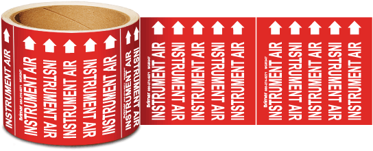 Instrument Air Medical Gas Marker on a Roll