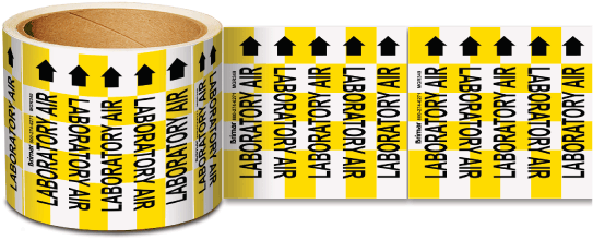 Laboratory Air Medical Gas Marker on a Roll