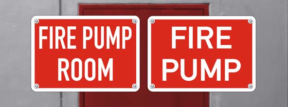 Fire Pump Room Signs