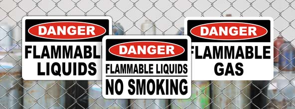 Flammable Warning Signs