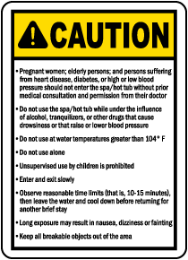 Vermont Spa Rules and Warnings Sign