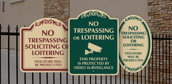 Decorative No Trespassing Signs