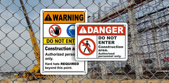 Do Not Enter Construction Signs