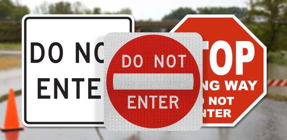 Do Not Enter Road Signs