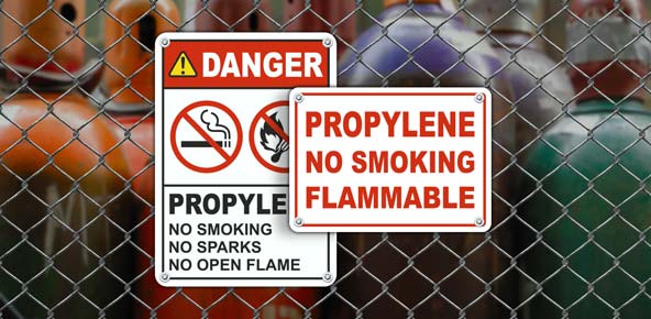 Propylene No Smoking Signs