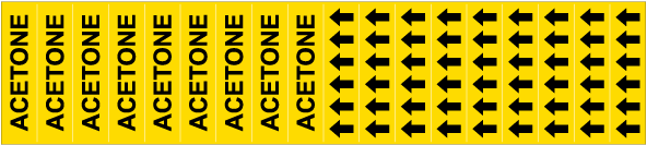 Acetone Pipe Label on a Card