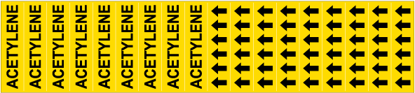 Acetylene Pipe Label on a Card