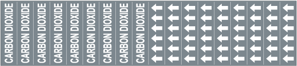 Carbon Dioxide Pipe Label on a Card