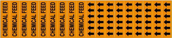 Chemical Feed Pipe Label on a Card