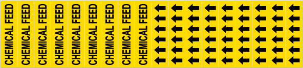Chemical Feed Pipe Label on a Card