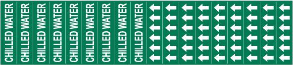 Chilled Water Pipe Label on a Card