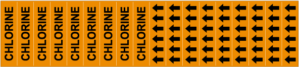 Chlorine Pipe Label on a Card
