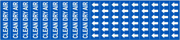 Clean Dry Air  Pipe Label on a Card