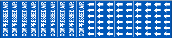 Compressed Air   Pipe Label on a Card