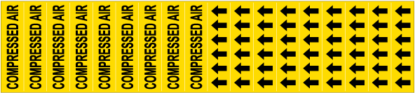 Compressed Air Pipe Label on a Card