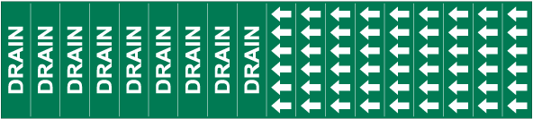 Drain Pipe Label on a Card