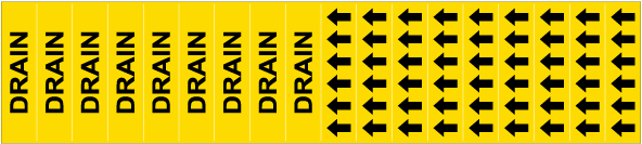 Drain Pipe Label on a Card