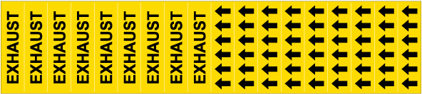 Exhaust Pipe Label on a Card