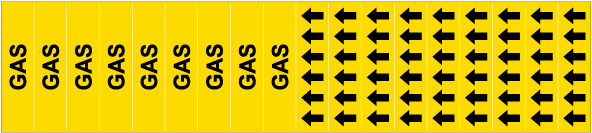 Gas Pipe Label on a Card