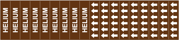 Helium Pipe Label on a Card