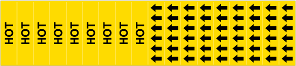 Hot Pipe Label on a Card