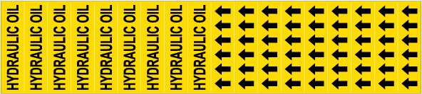 Hydraulic Oil Pipe Label on a Card