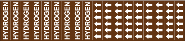 Hydrogen Pipe Label on a Card