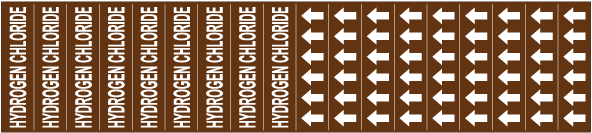 Hydrogen Chloride Pipe Label on a Card